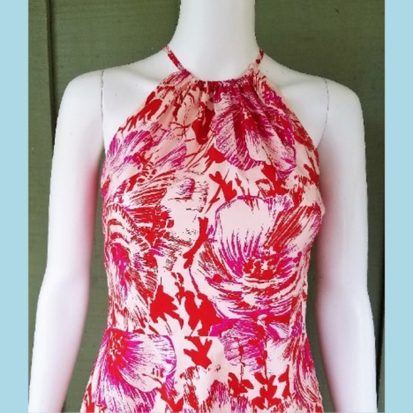New ANN TAYLOR Red Cotton Floral Sun Dress 2P - Picture 2 of 4